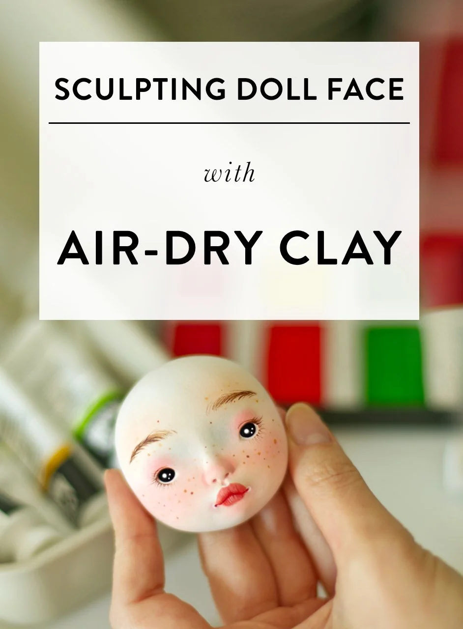 A Whimsical Break: Sculpting a Plush Doll Face with Air-Dry Clay