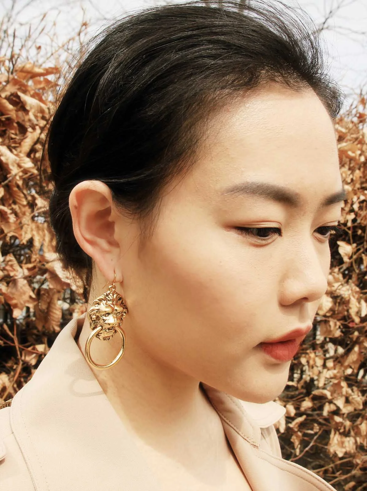 Lion's Head Door Knocker Earrings