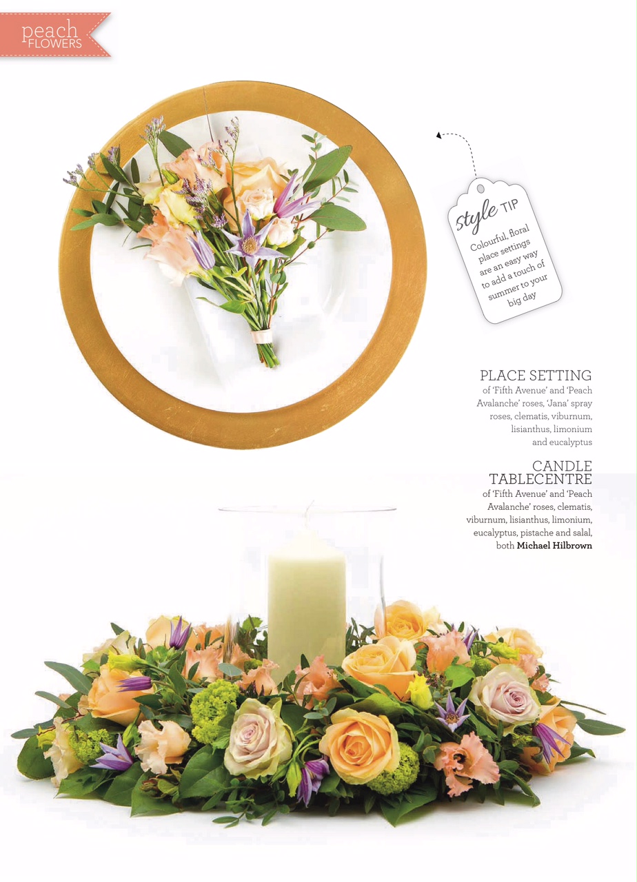 Michael Hlbrown Florist - Place Setting and Table Centrepiece - Wedding Flowers Magazine July & August 2016.jpg