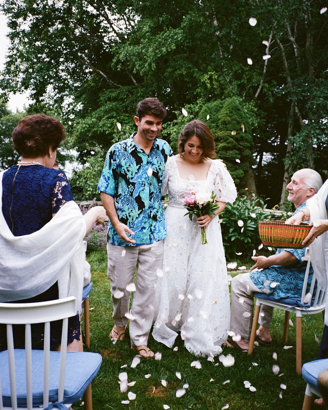 We first met Mara last year at her friend Allie&rsquo;s wedding, where they got ready together at Mara and Adam&rsquo;s beautiful 1960s home by the coast in Portsmouth, RI. When she reached out to us just this spring to photograph her incredibly inti