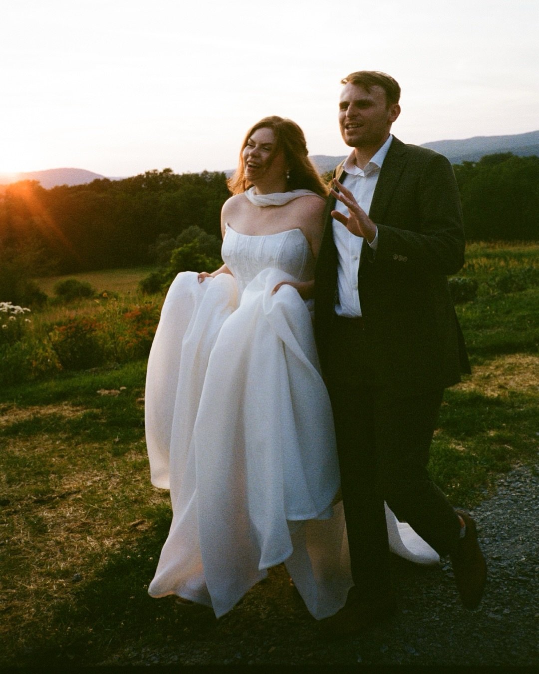 Chasing the last bit of pink light with Erin and Austin as the sun set behind the hills.