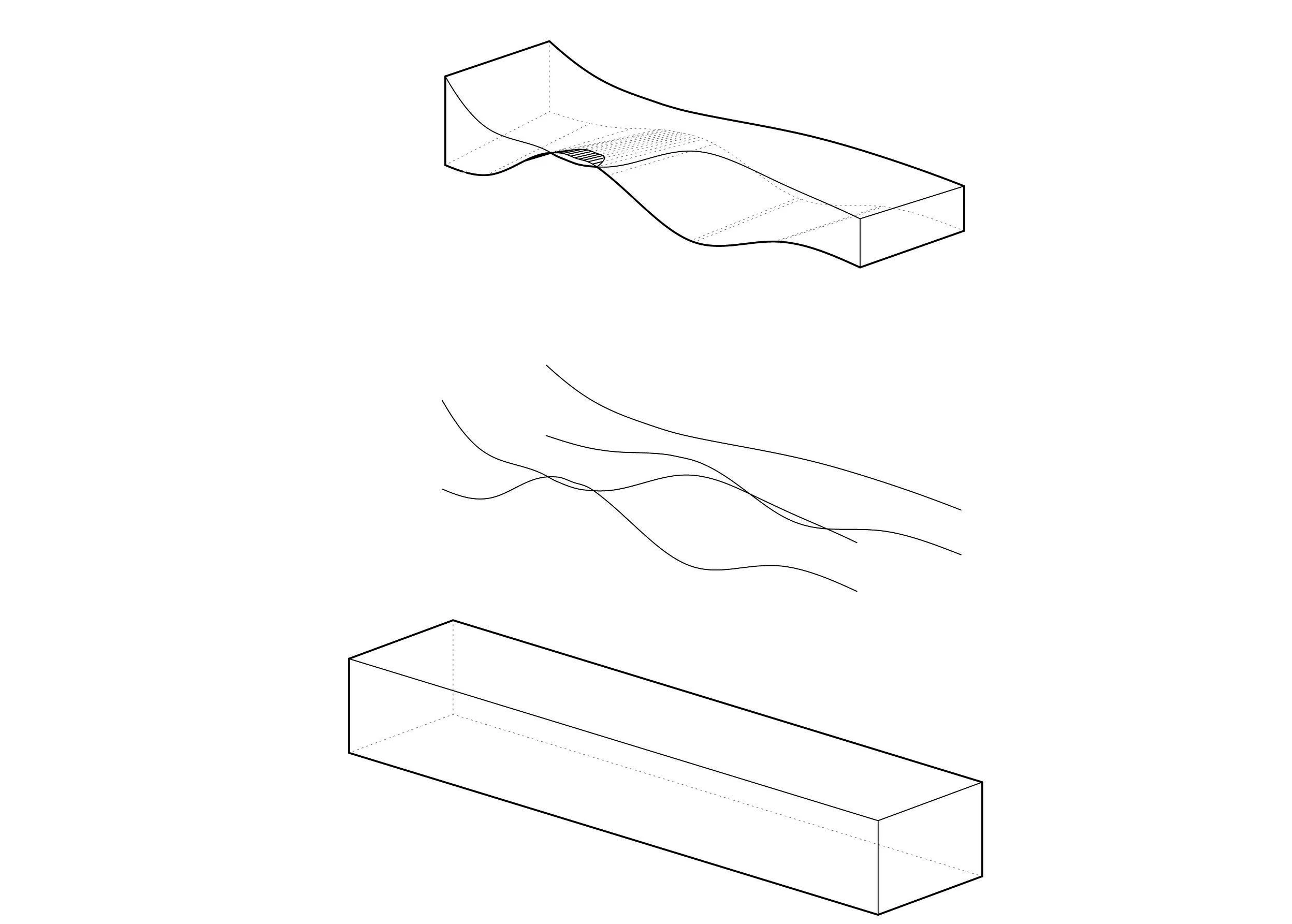 Geometries were translated into lines and points in Grasshopper