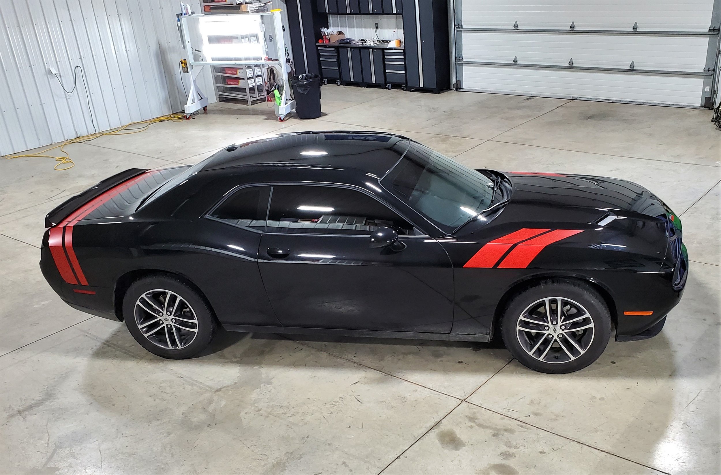 2019 Dodge Challenger Custom trunk stripes and fender hashes