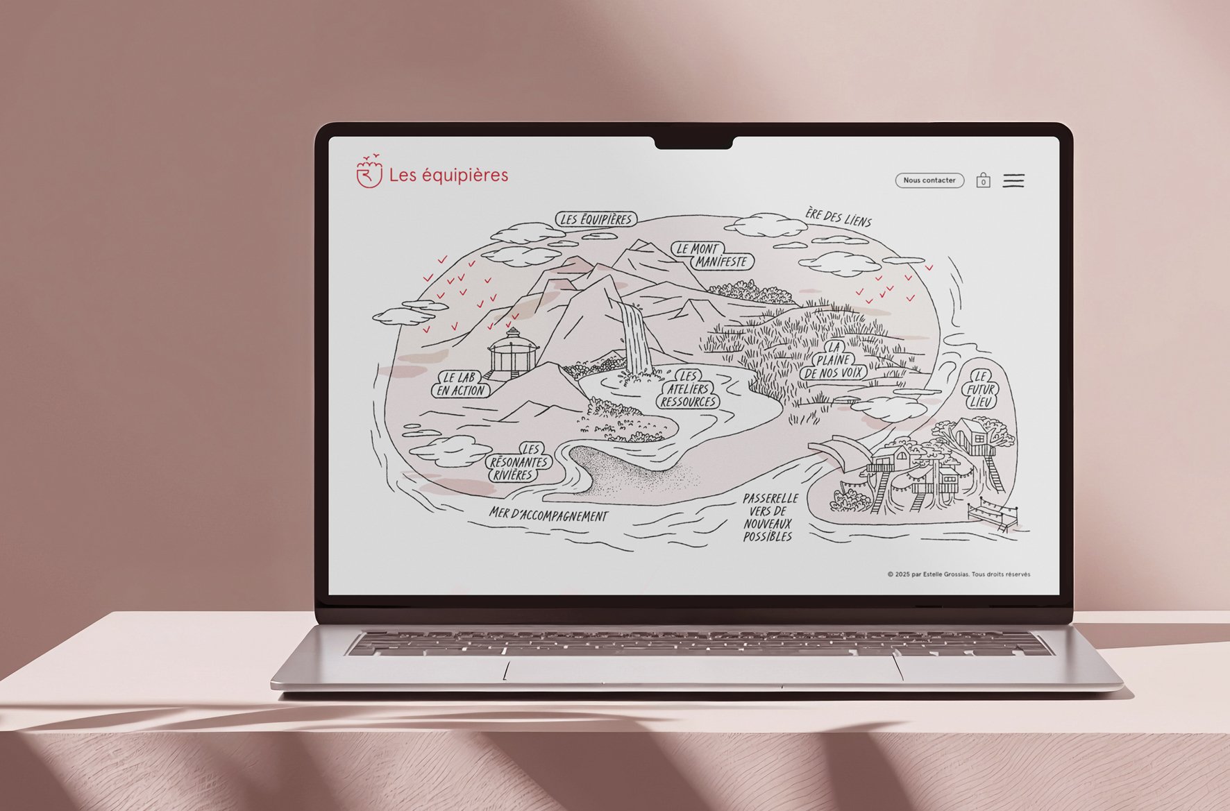   ❅ Les Equipières , Site internet et micromonde  ↪︎ Voir ce projet  