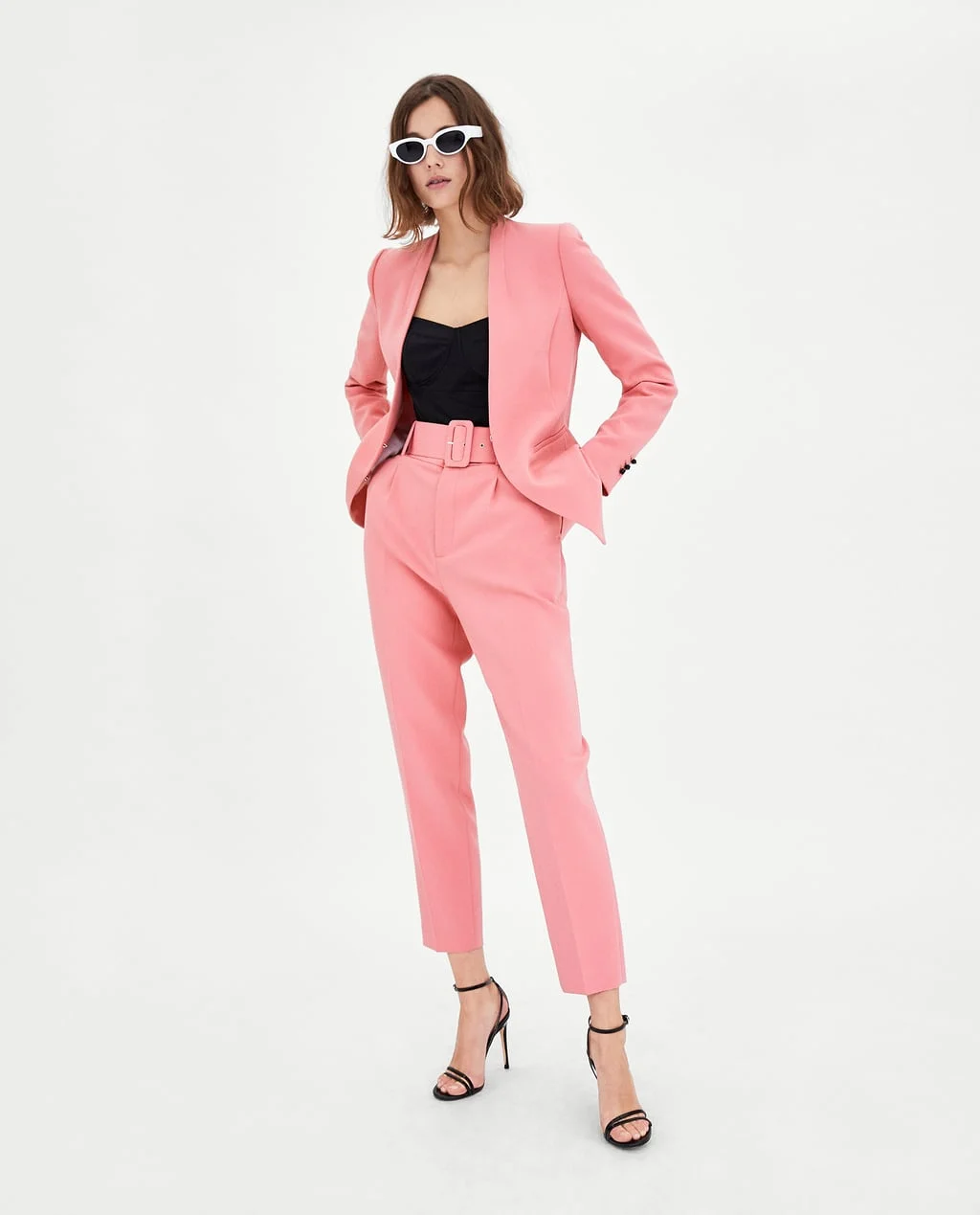 ensemble tailleur femme rose