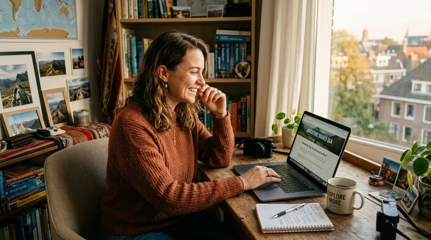 Traveler taking the United MileagePlus benefits 2026 quiz at home
