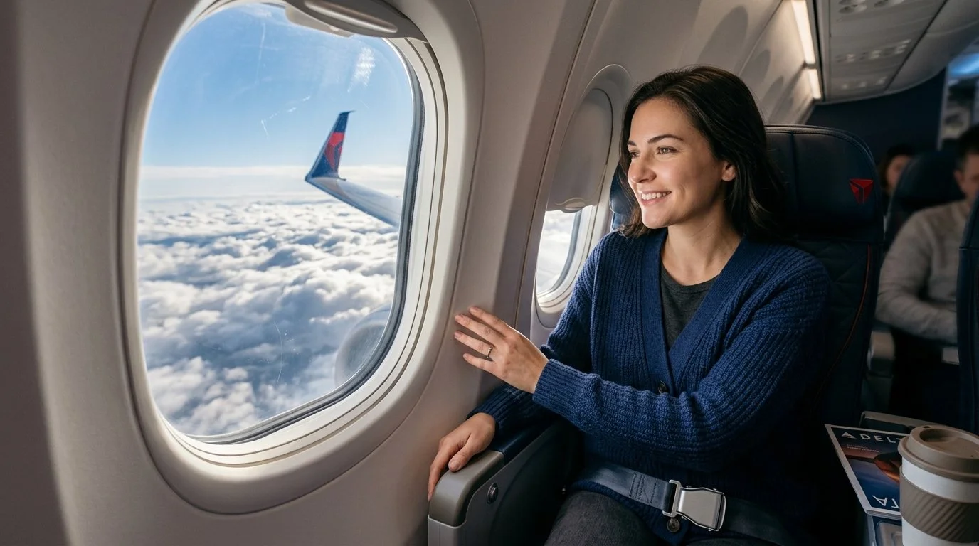 Traveler reflecting on Delta SkyMiles worth it math 2026
