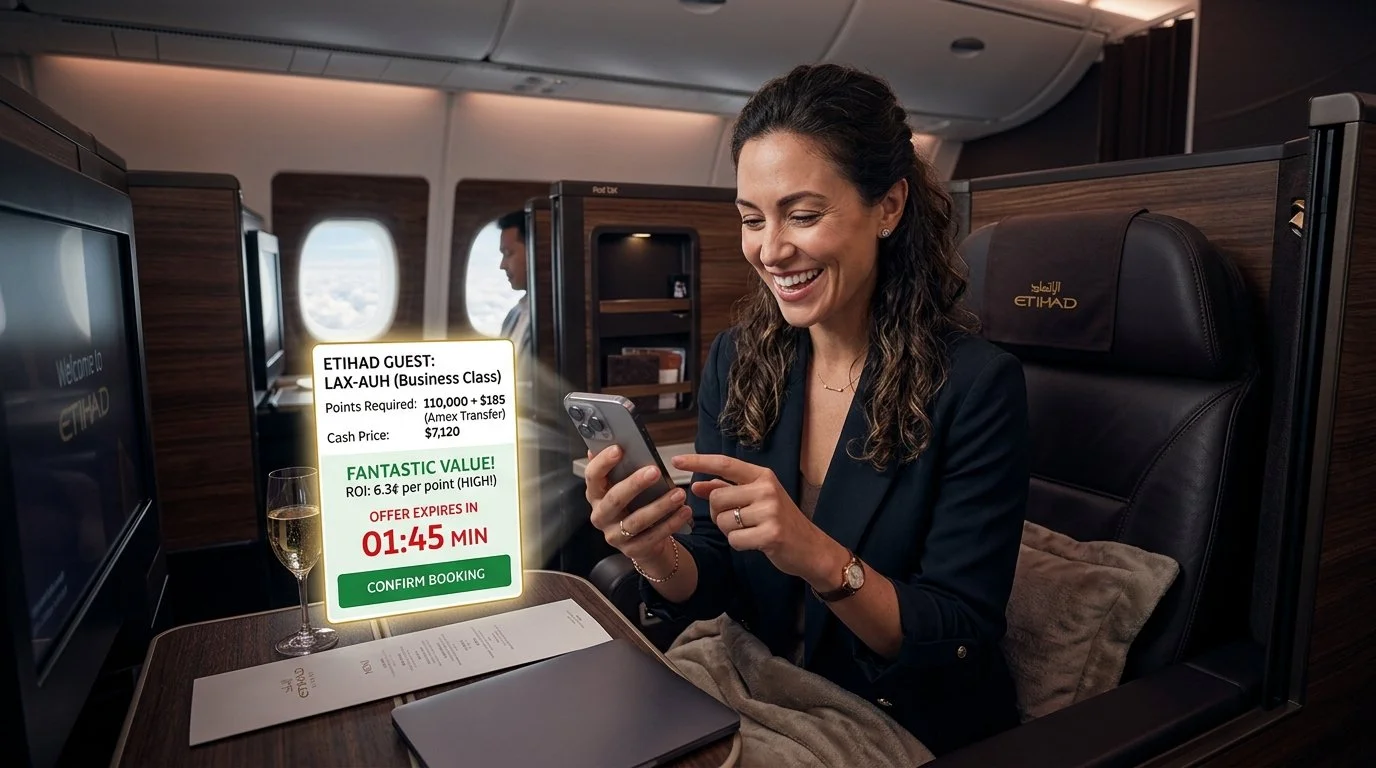 Interactive ROI calculator Etihad deadline Amex points last-chance value