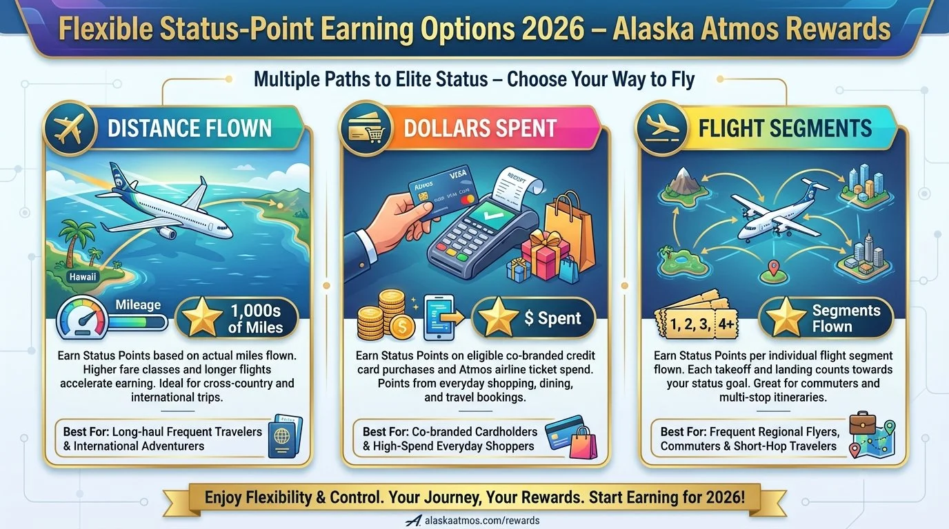 flexible earning options for alaska atmos rewards