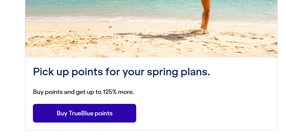 JetBlue TrueBlue - Buy Points Deals March 2026