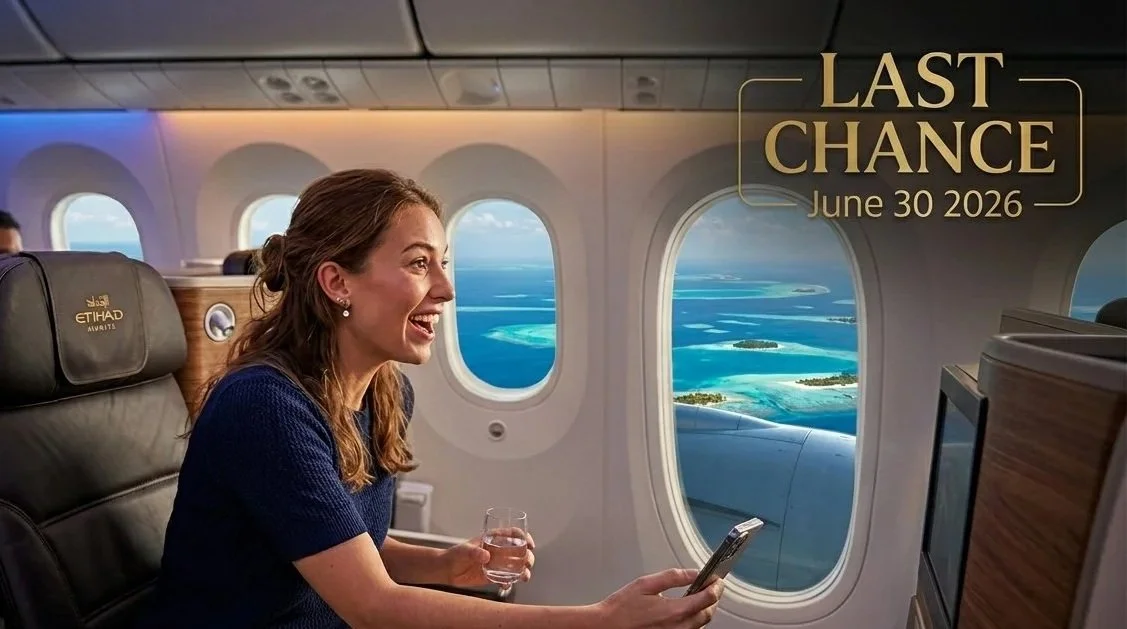 Etihad Guest exits Amex transfers June 30 2026 last chance Amex MR points Maldives