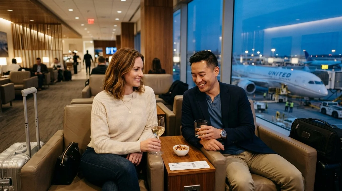International couple using United MileagePlus Star Alliance benefits 2026