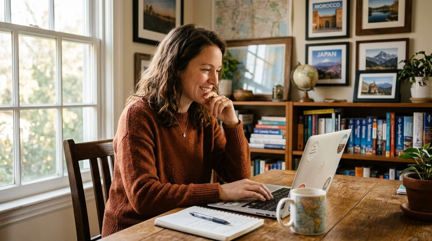 Traveler taking the Delta SkyMiles benefits 2026 quiz at home
