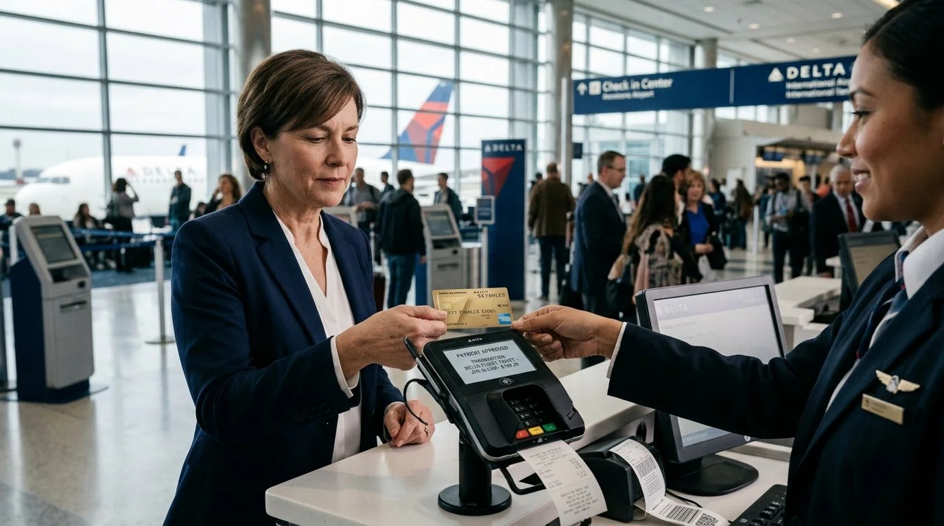 using the delta skymiles gold american express card to purchase flights