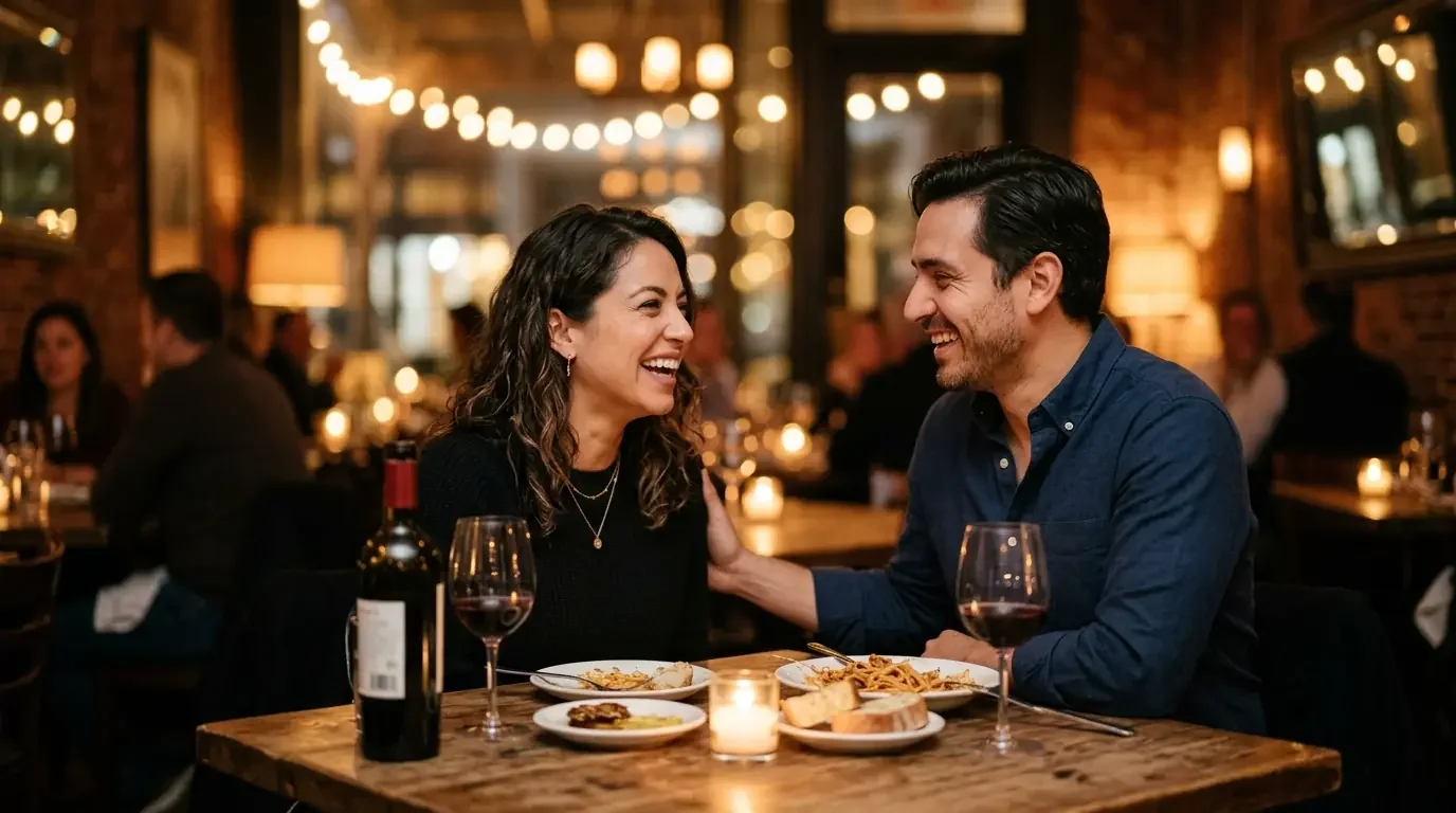 Couple dining at restaurant maximizing premium card earning rates
