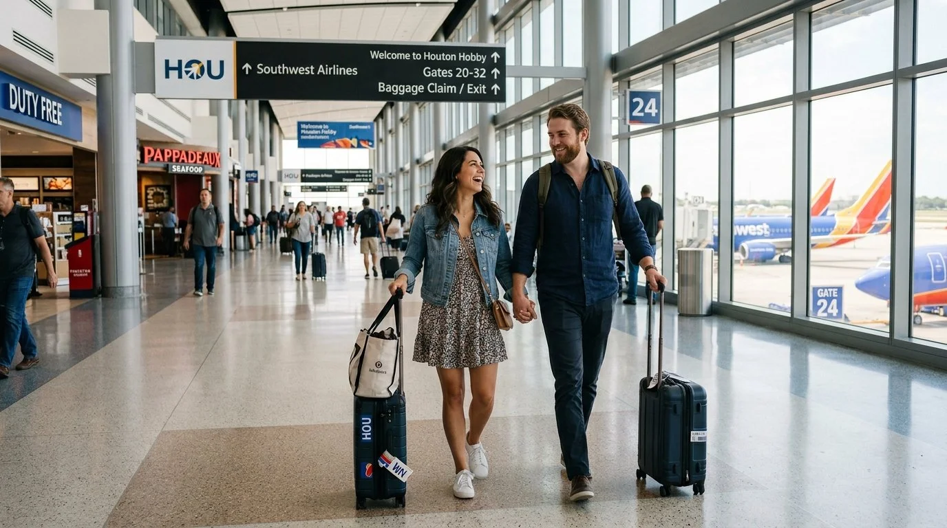Couple celebrating after maximizing Southwest Rapid Rewards benefits 2026