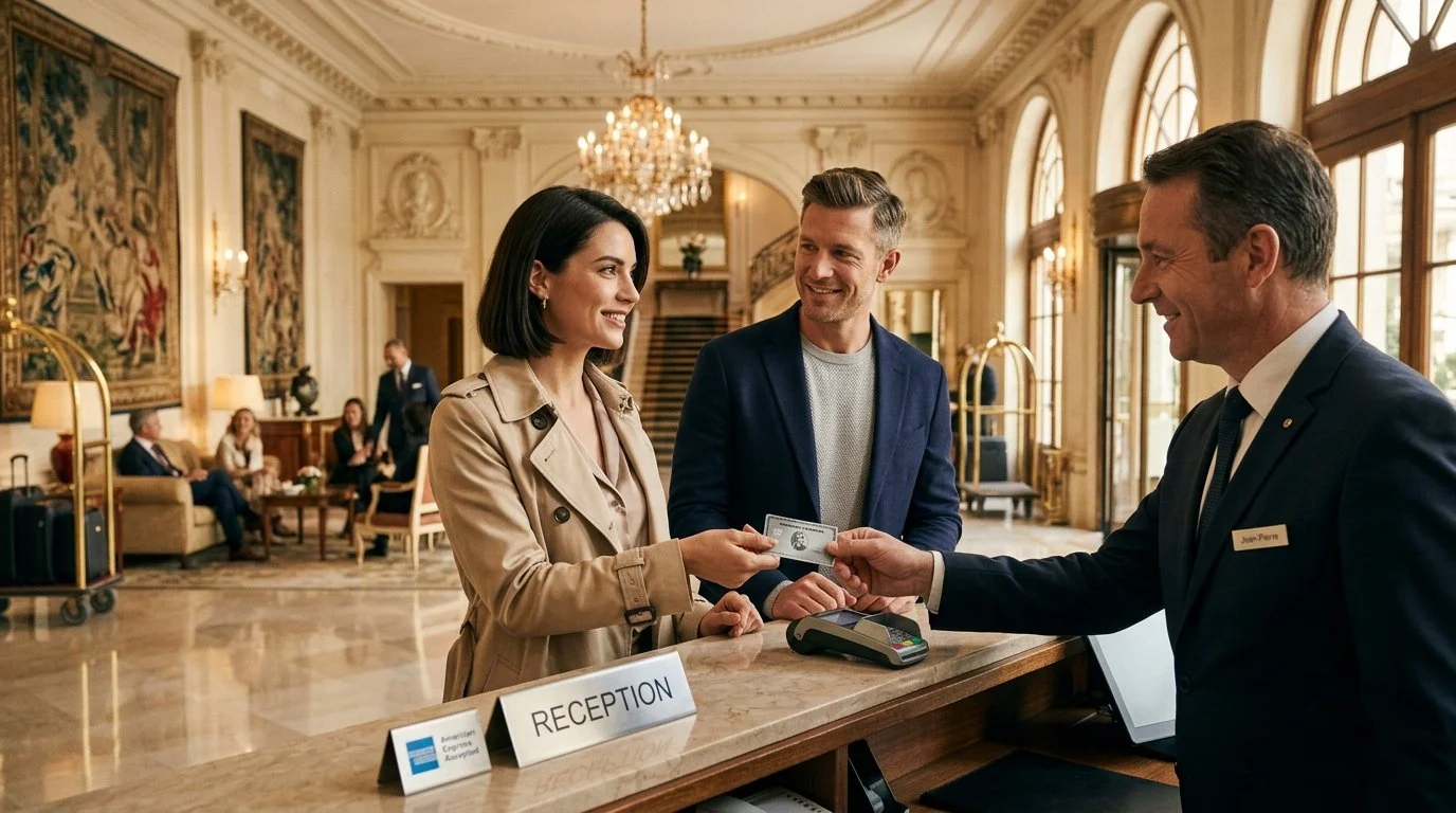 couple using their amex platinum for the fhr program