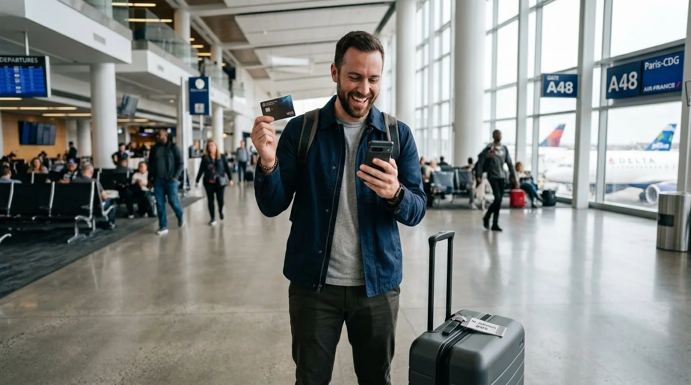 Chase Sapphire Reserve 2026 welcome bonus 125000 Ultimate Rewards points traveler at airport