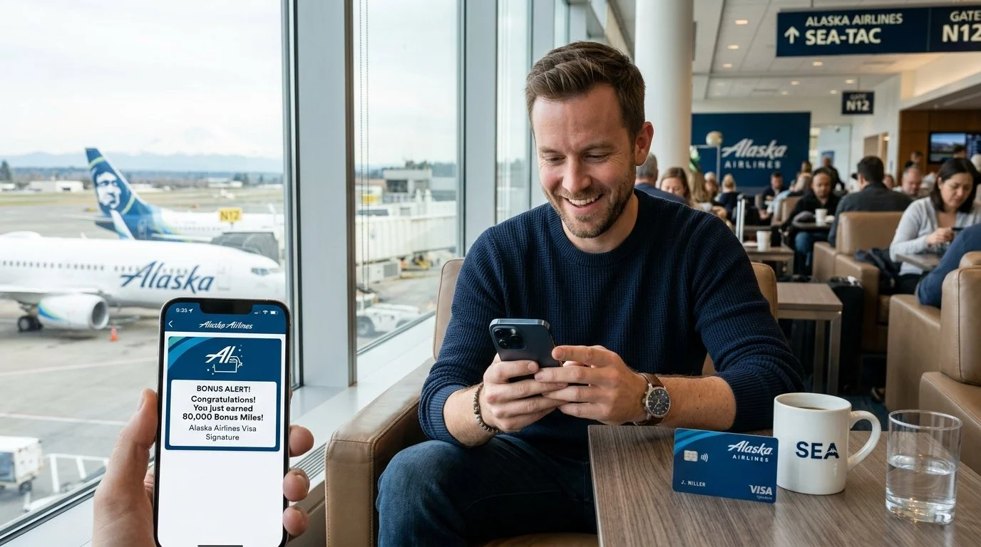 Alaska Airlines credit card 80,000 points welcome bonus 2026