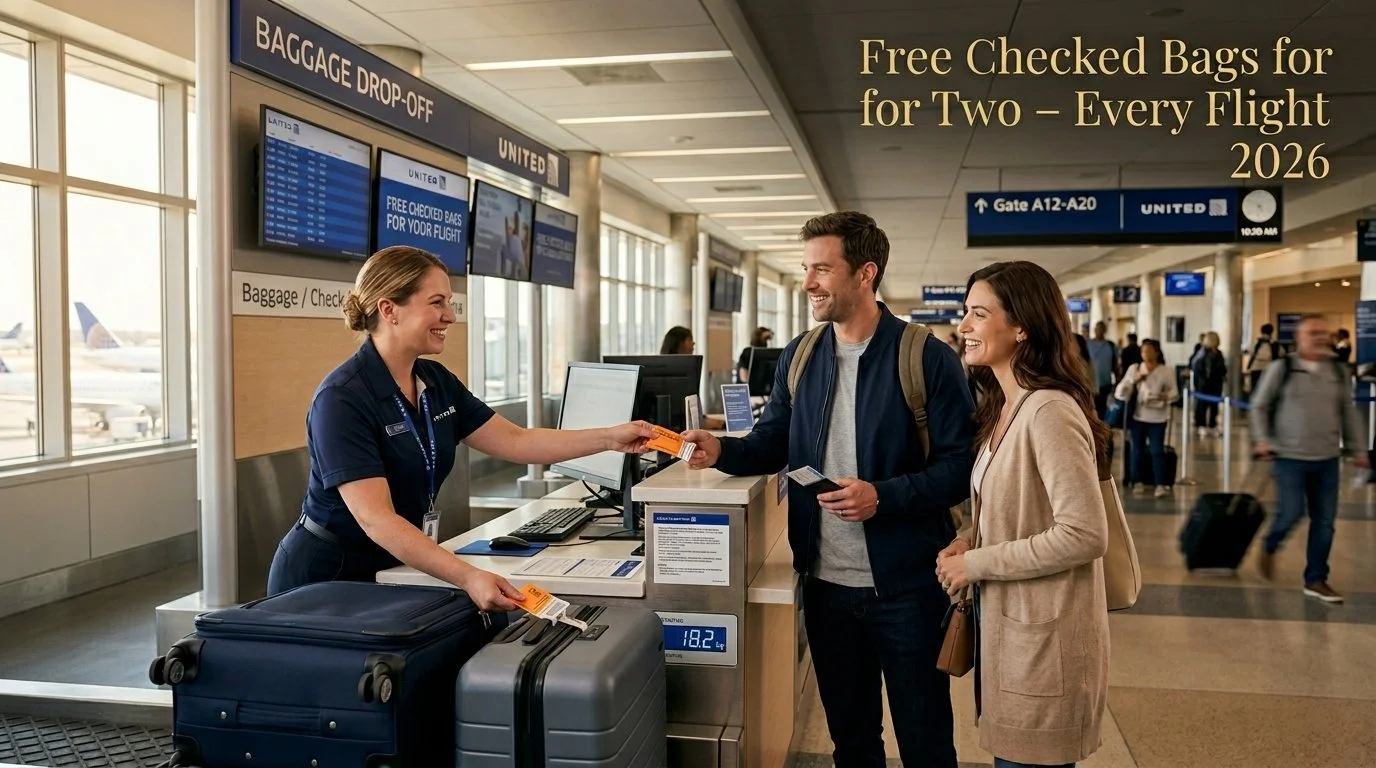 how free checked bags work with the united credit cards