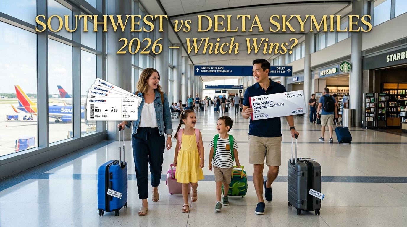Southwest Rapid Rewards vs Delta SkyMiles 2026 Companion Pass vs Companion Certificate family travel comparison
