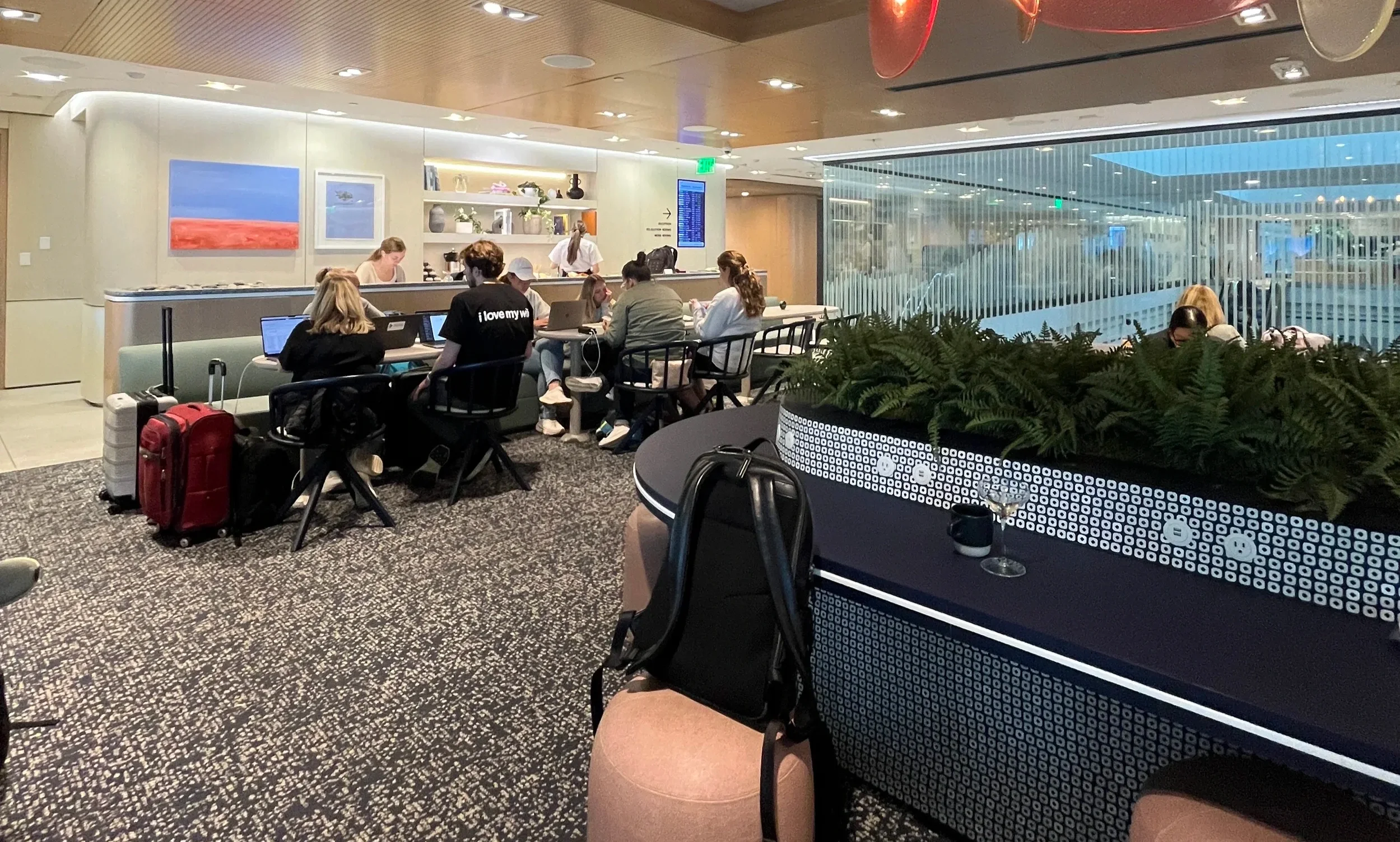 Seating at Denver DEN lounge - Capital One Lounge Guest Fees Now Live