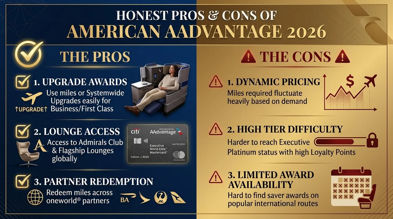pros and cons of the american aadvantage program in 2026
