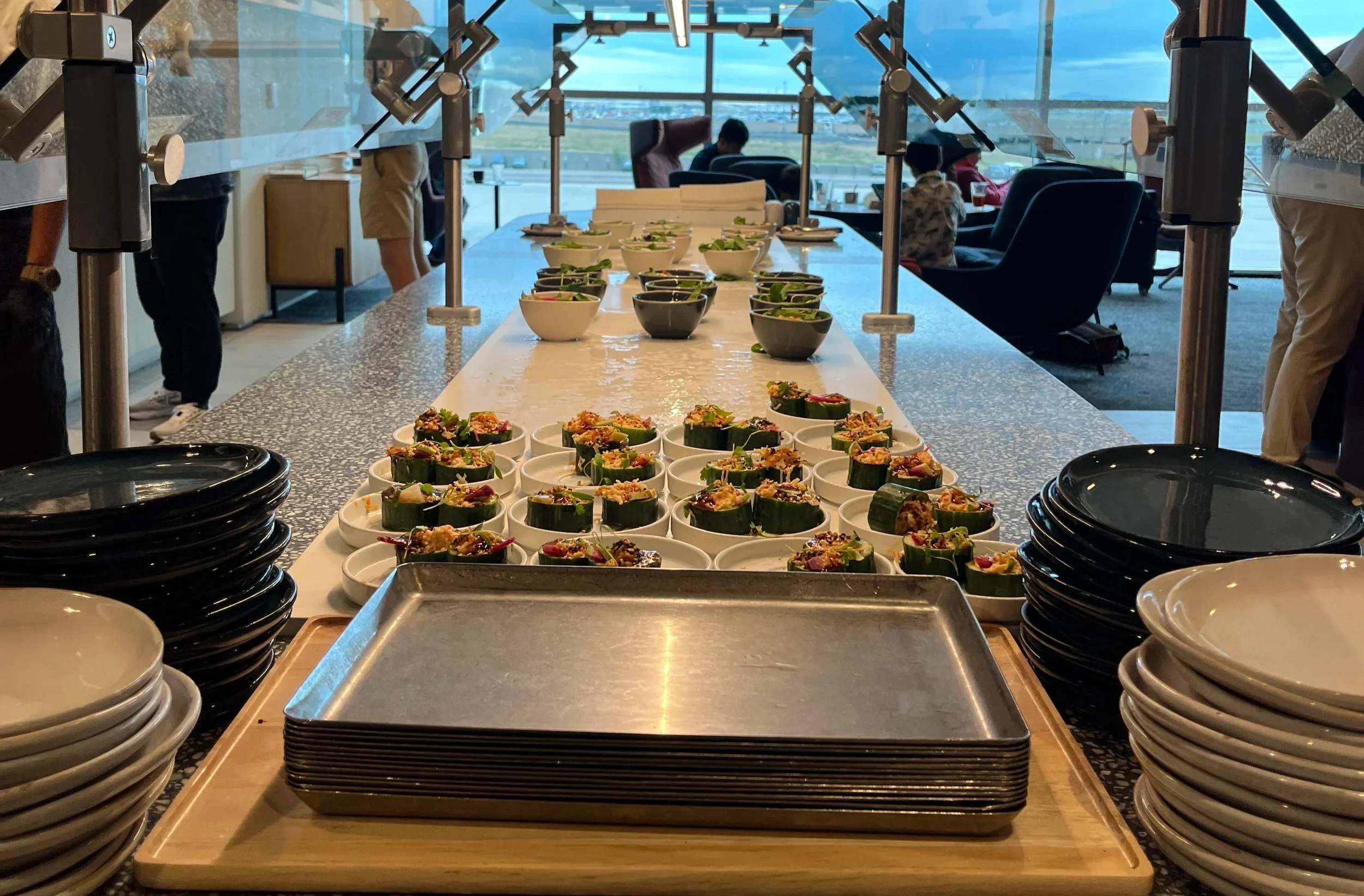 Food at Denver DEN lounge - Capital One Lounge Guest Fees Now Live