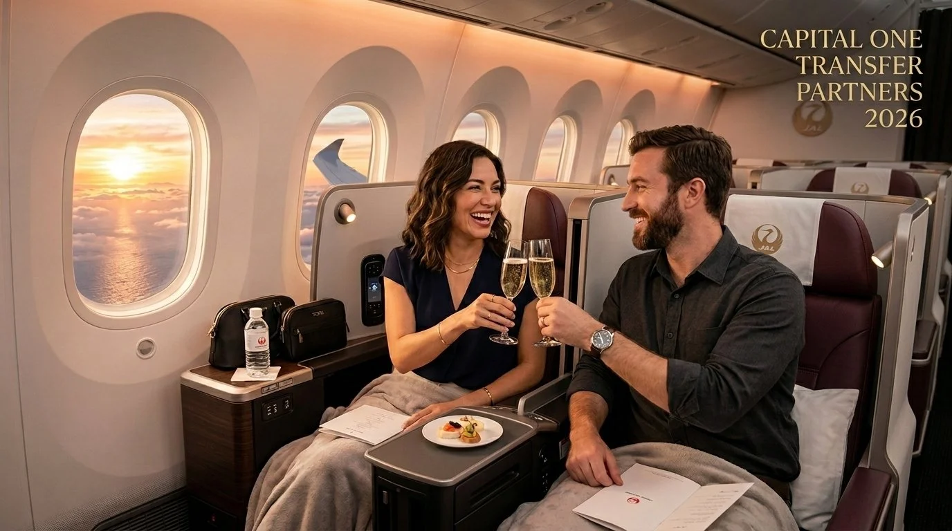 Capital One Transfer Partners 2026 complete list ratios JAL 30% bonus sweet spots Venture X