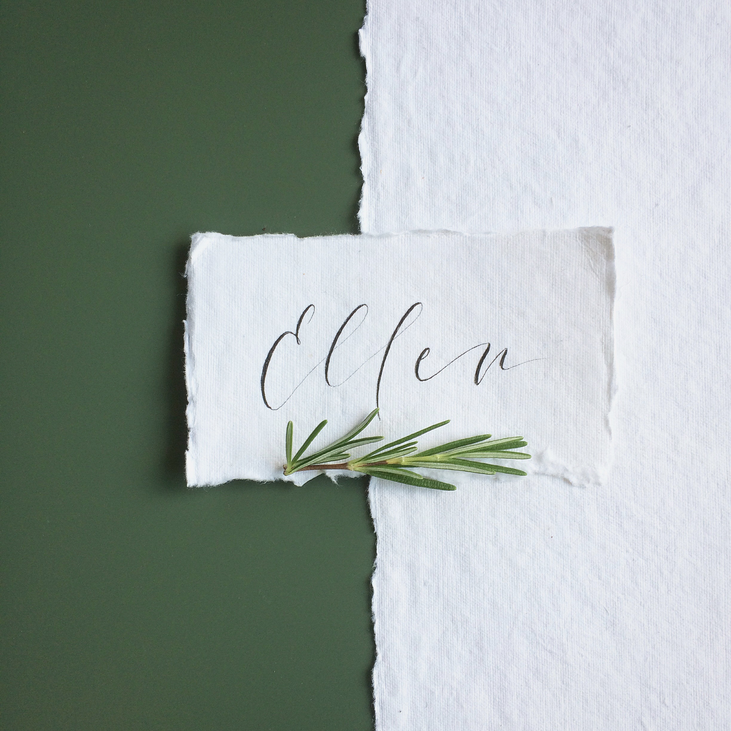 Place card – White Handmade