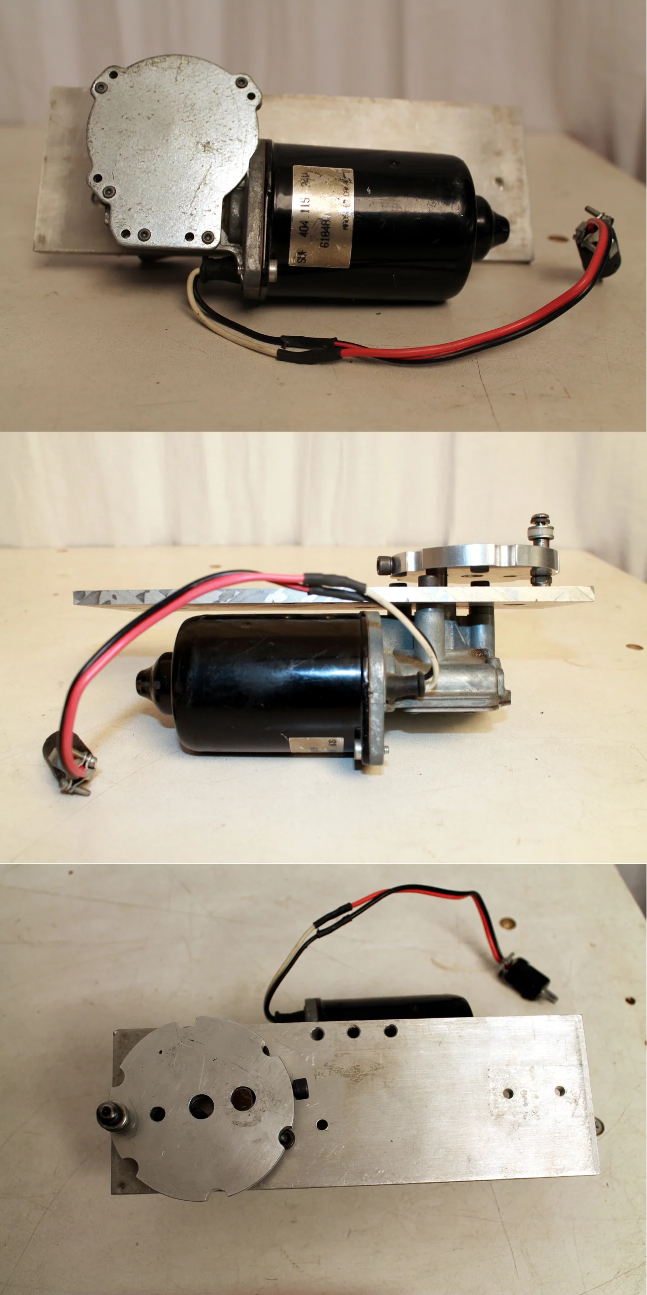 Motor, Mounting Plate, and crank