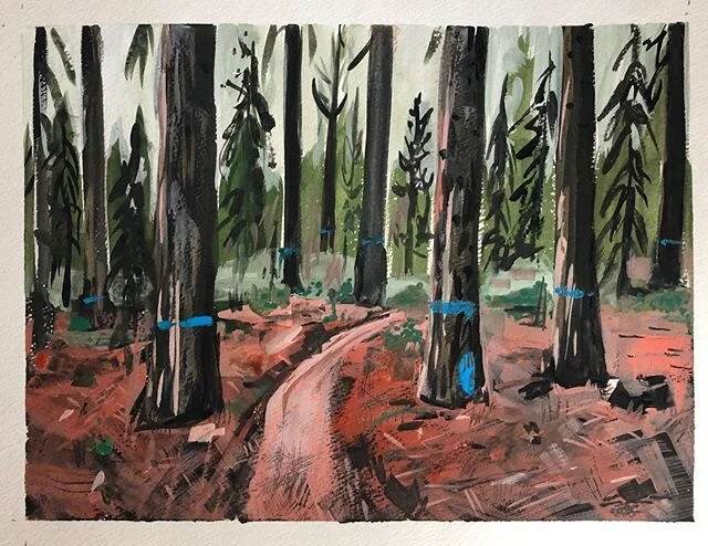 &ldquo;What happens next? &ldquo; gouache on paper 9x12&rdquo; 2020 #artistsoninstagram #gouache