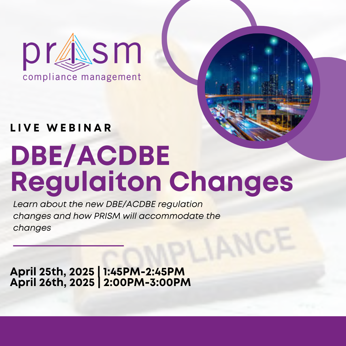 DBE/ACDBE Regulation Changes