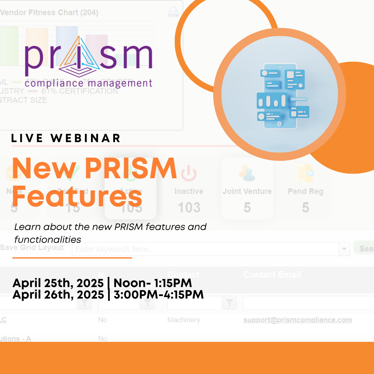 New PRISM Features 