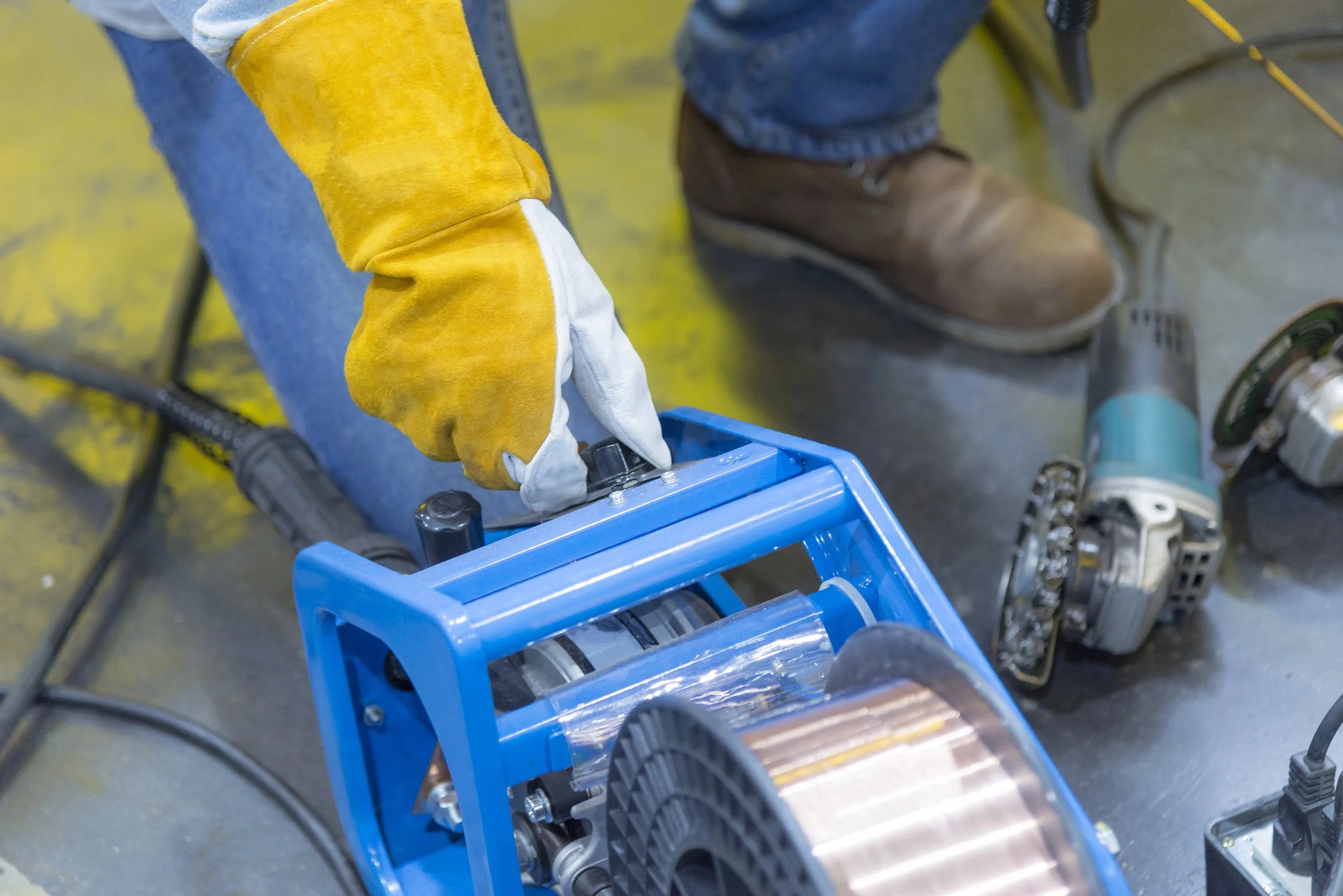 Laser welder feeders