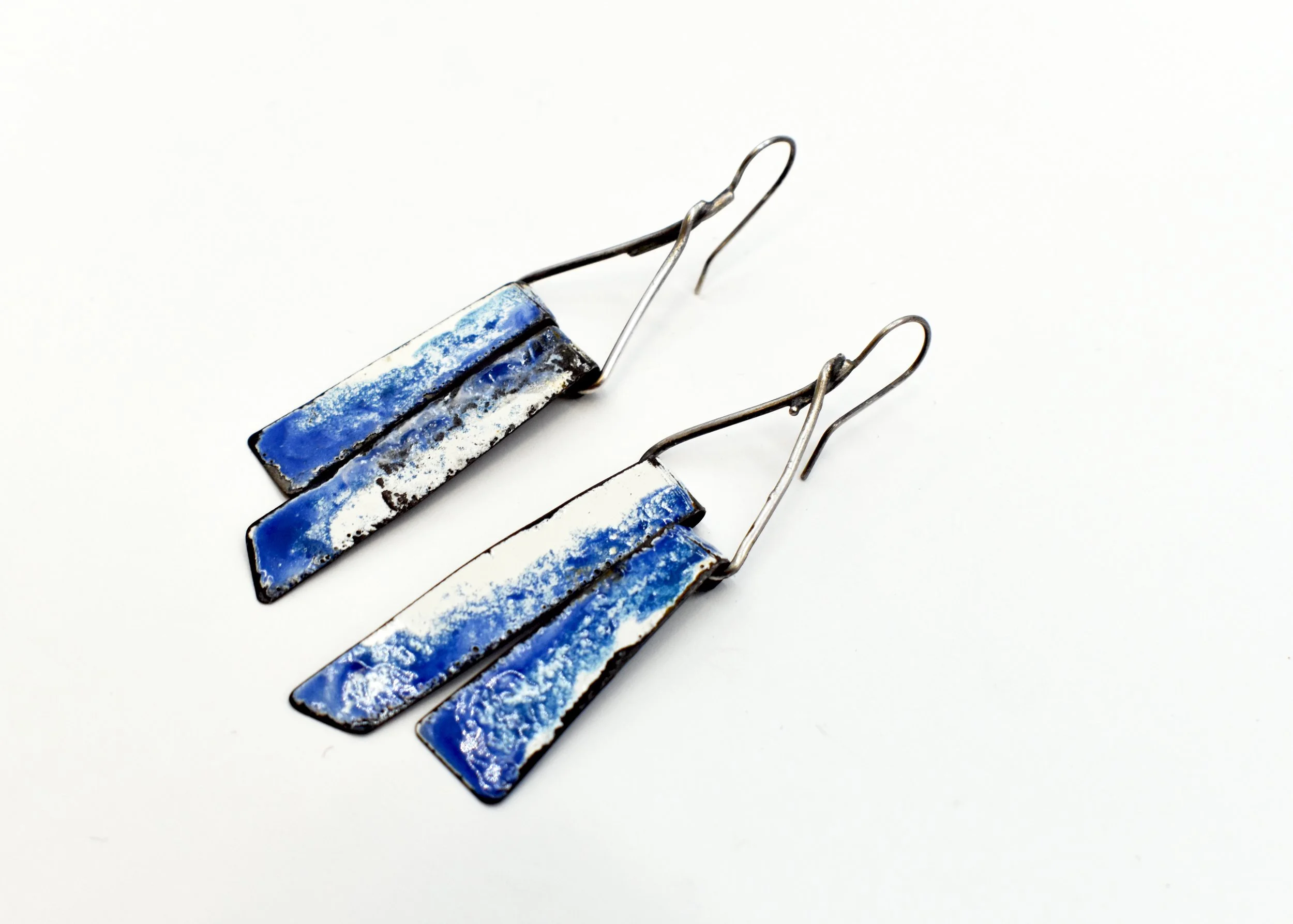 Abstract Triangle Dangle Earrings