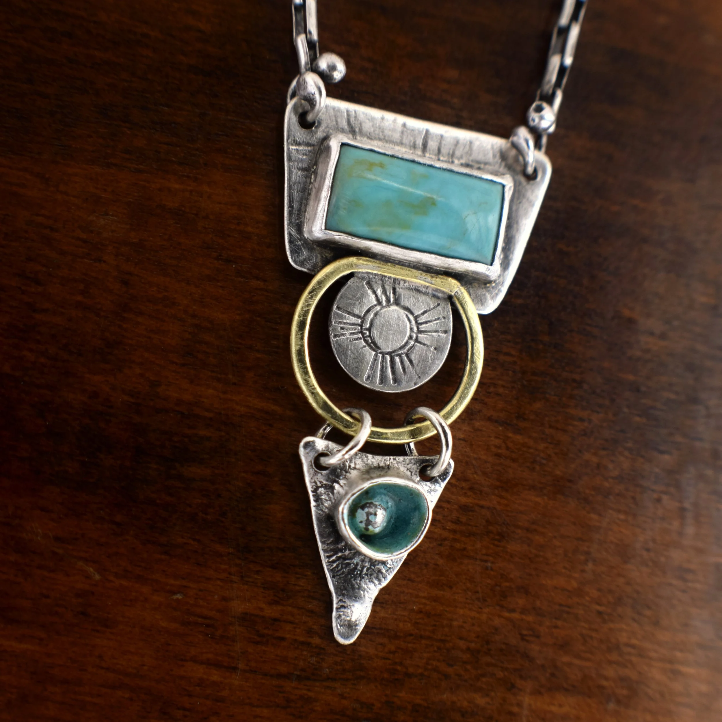Rectangular_turquoise_mixed_metal_pendant4.JPG