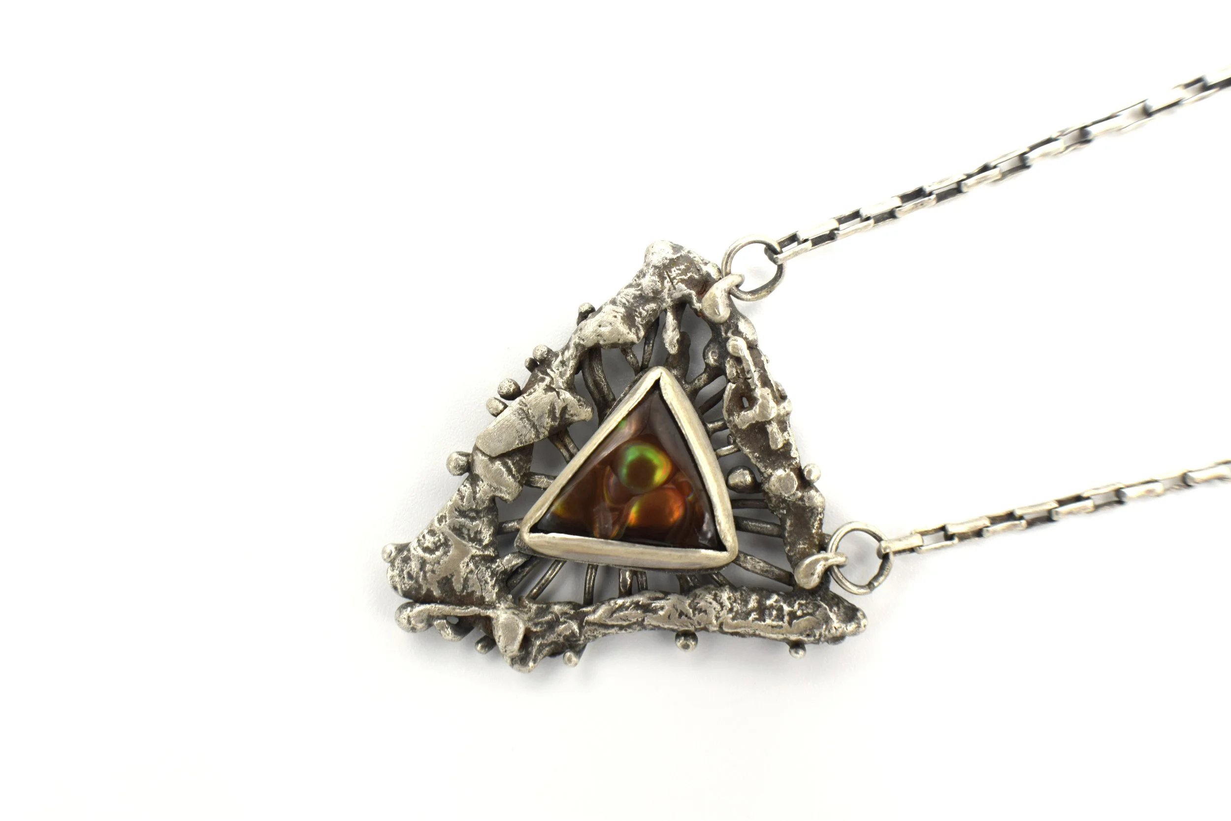 Rustic Fire Agate Amulet