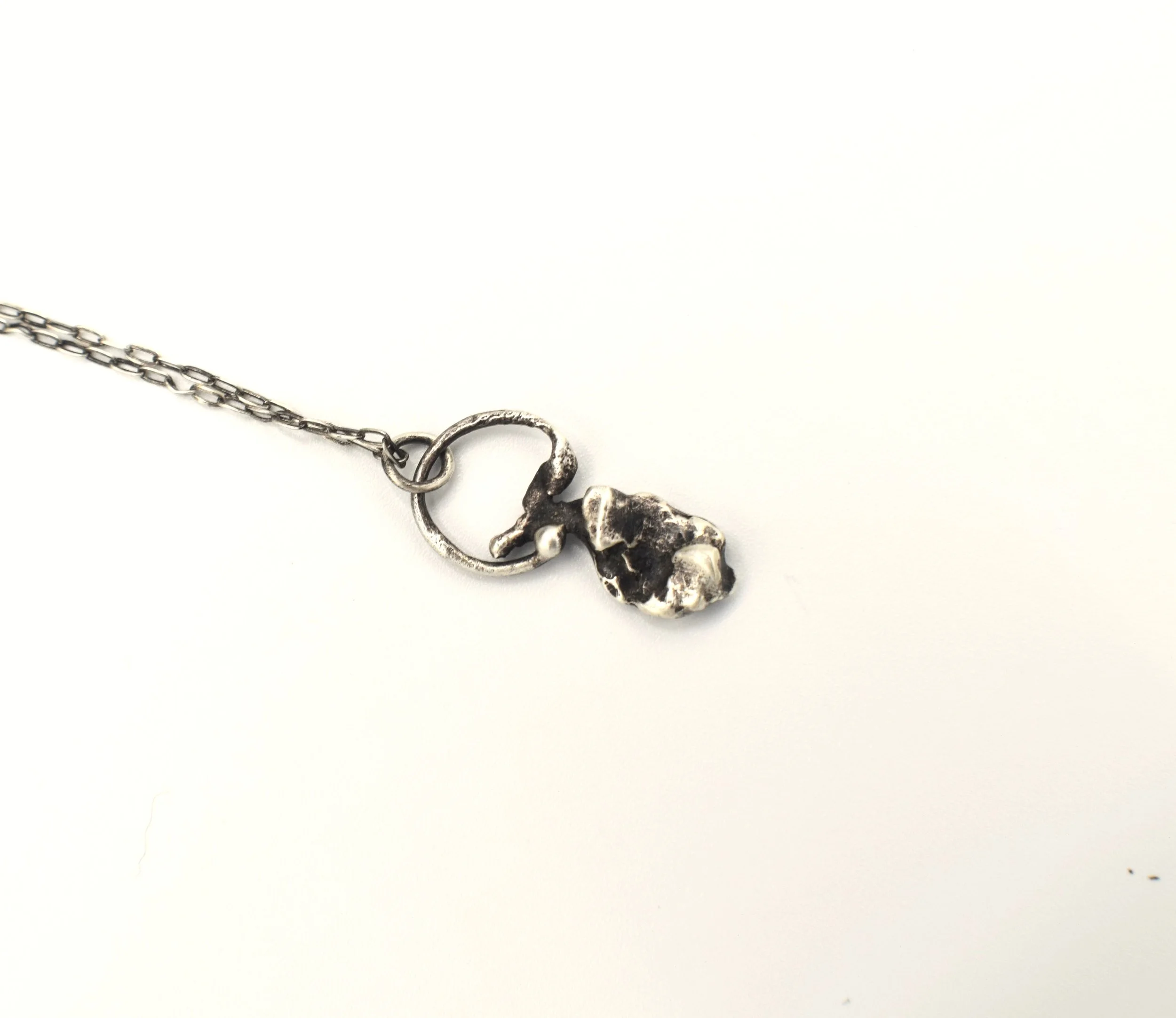 Simple Silver Brutalist Pendant