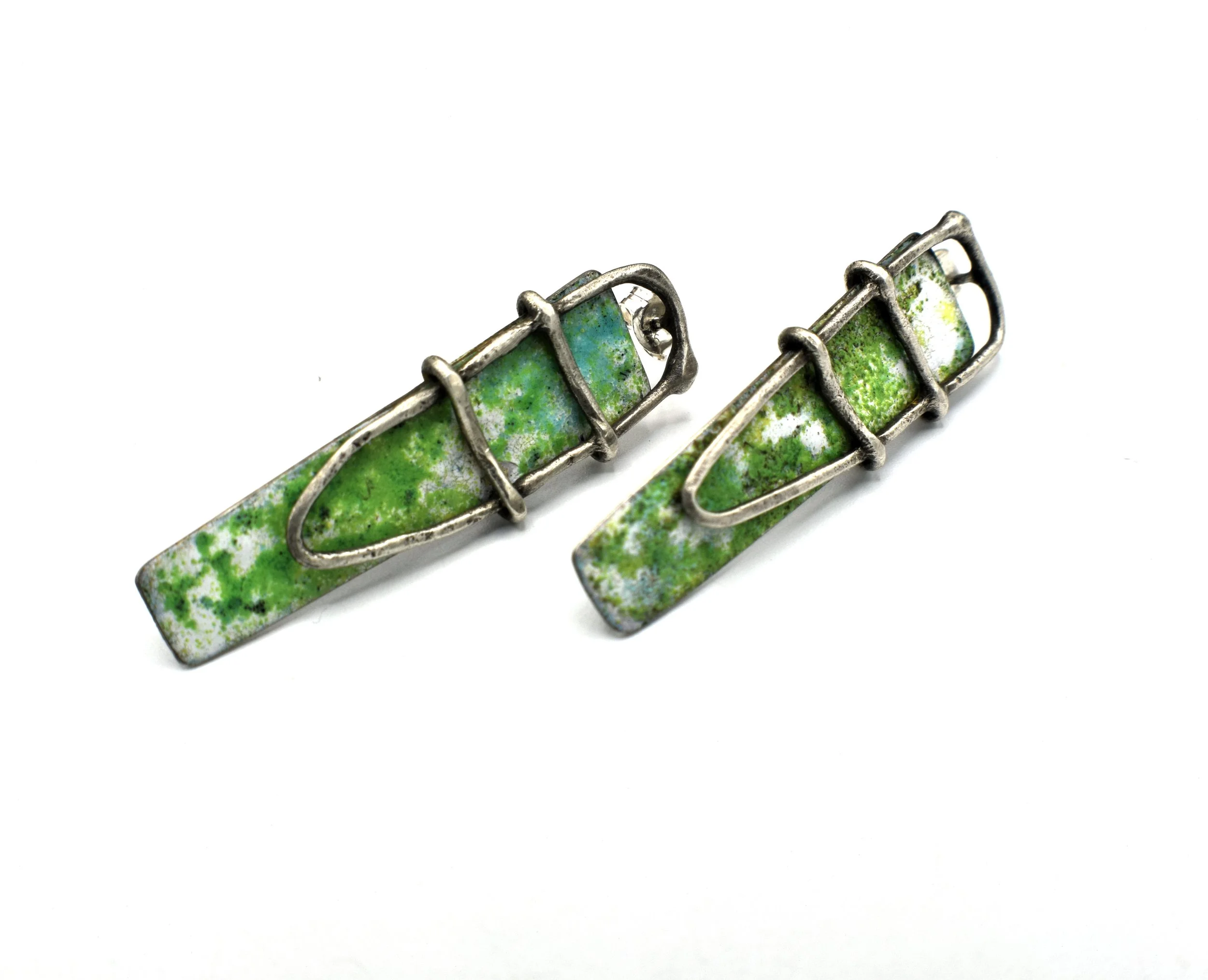 Green_enamel_Cage_studs.JPG