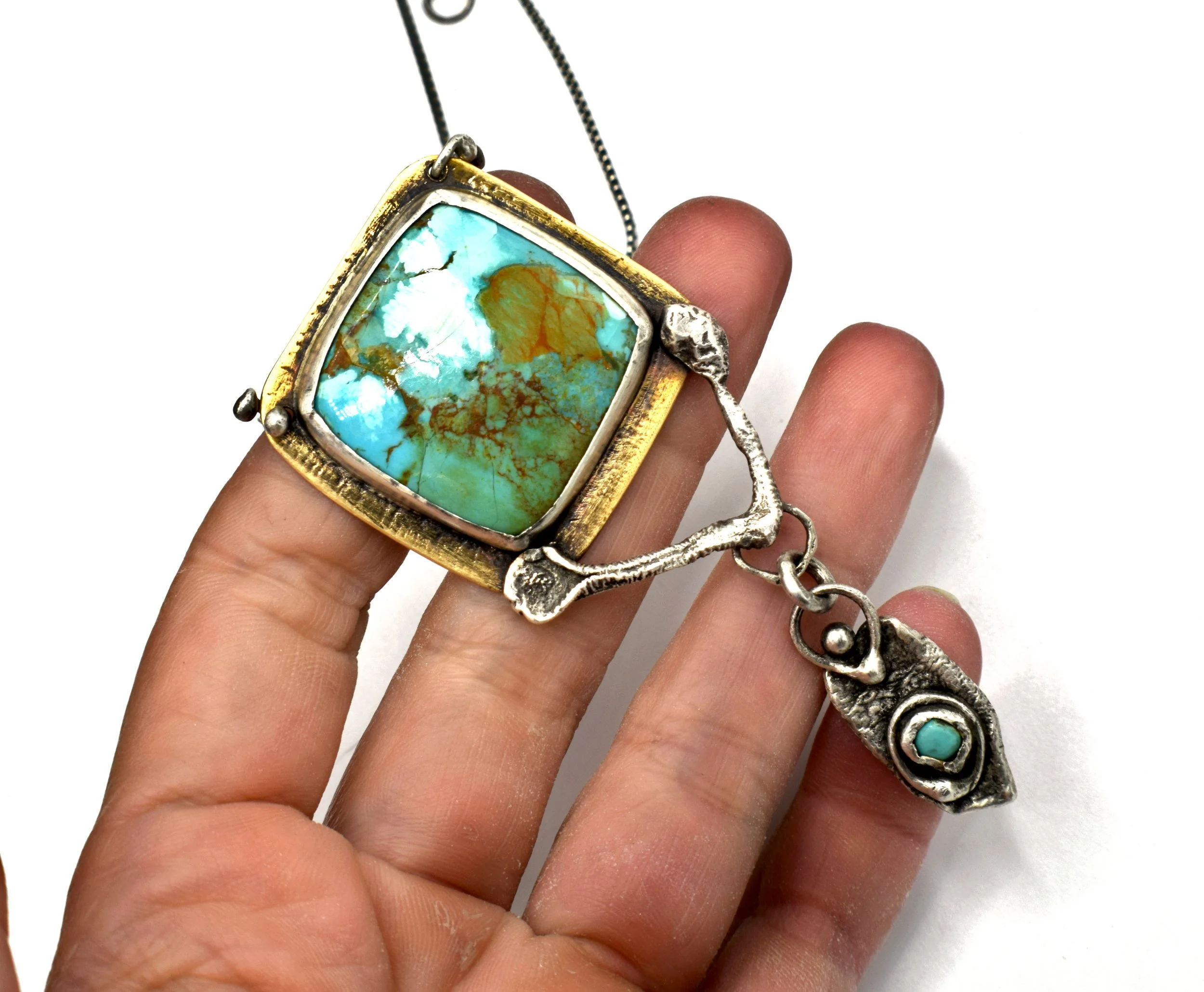 Square_Turquoise_Mixed_metal_statement_necklace4_.JPG