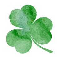 Watercolor green shamrock