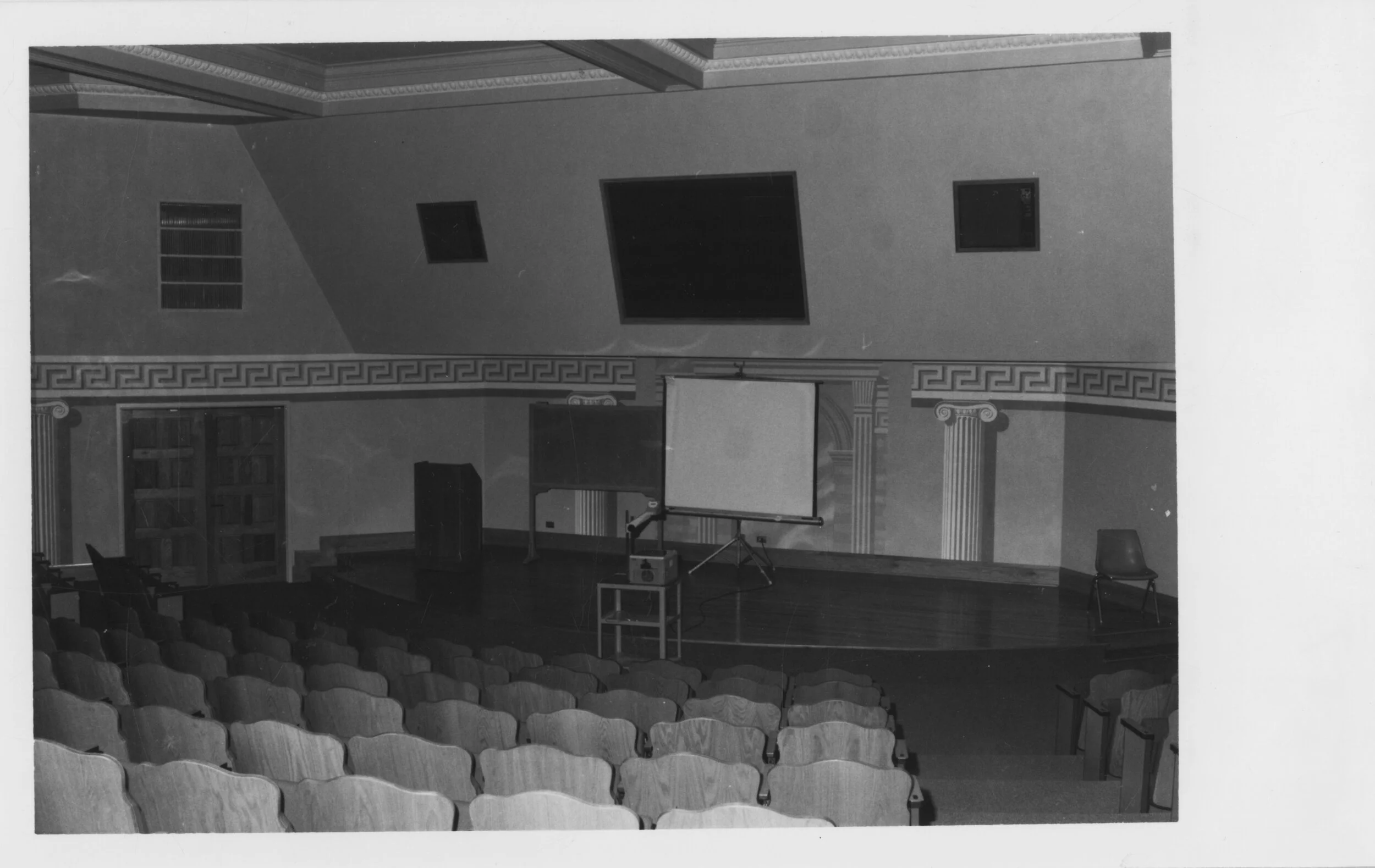 Milne Auditorium, Kepner Hall, UNC - Milne has served as a classroom space, primarily, since its construction in 1912, but many student-produced performances have used the space, also. (Image use courtesy of Special Collections, Michener Library, University of Northern Colorado.)