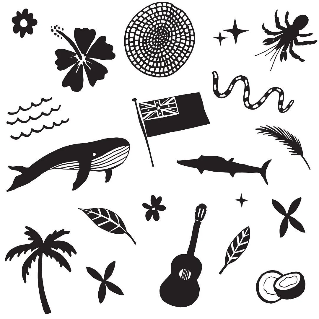 Custom illustrations for @theniueproject