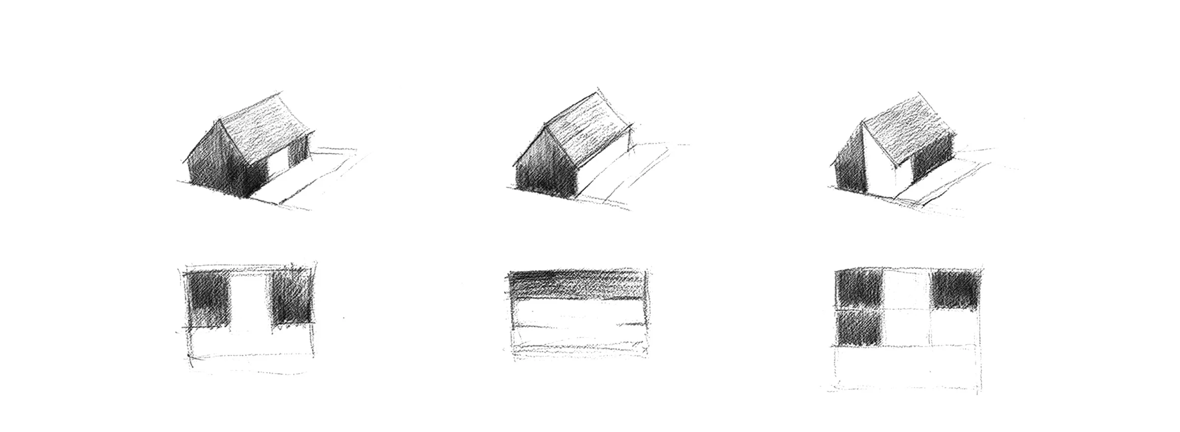 Concept sketch of net-zero house