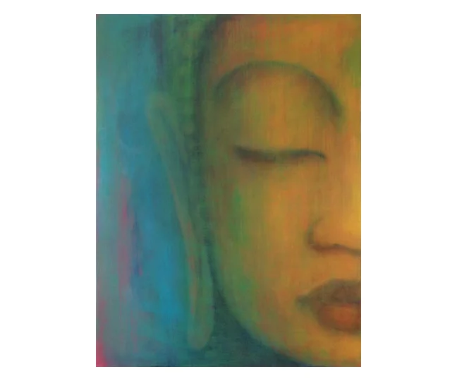 Maitri series, multi 36" x 48" acrylic on canvas ©Karen Zilly SOLD