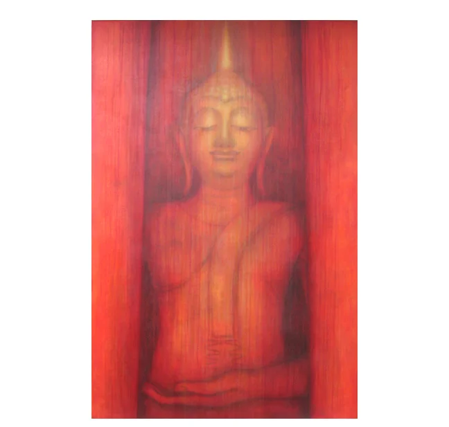 Custom Buddha 48" x 72" on hand-built canvas ©KarenZilly SOLD