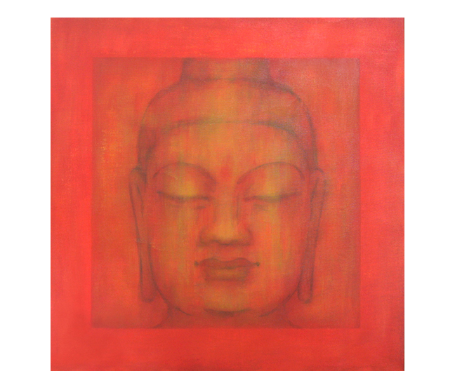  Buddha Series, Middle    24" x 24" acrylic on canvas ©Karen Zilly    SOLD                 