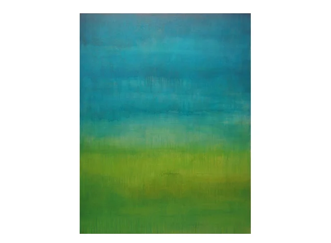 Custom color-block landscape 36” x 48” acrylic on hand-built canvas ©Karen Zilly SOLD