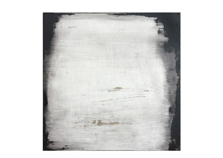 For a moment mixed media on wood panel with cradle back, 8” x 8” ©Karen Zilly Small study inspired by Japanese poetry. SOLD / silent auction fundraiser